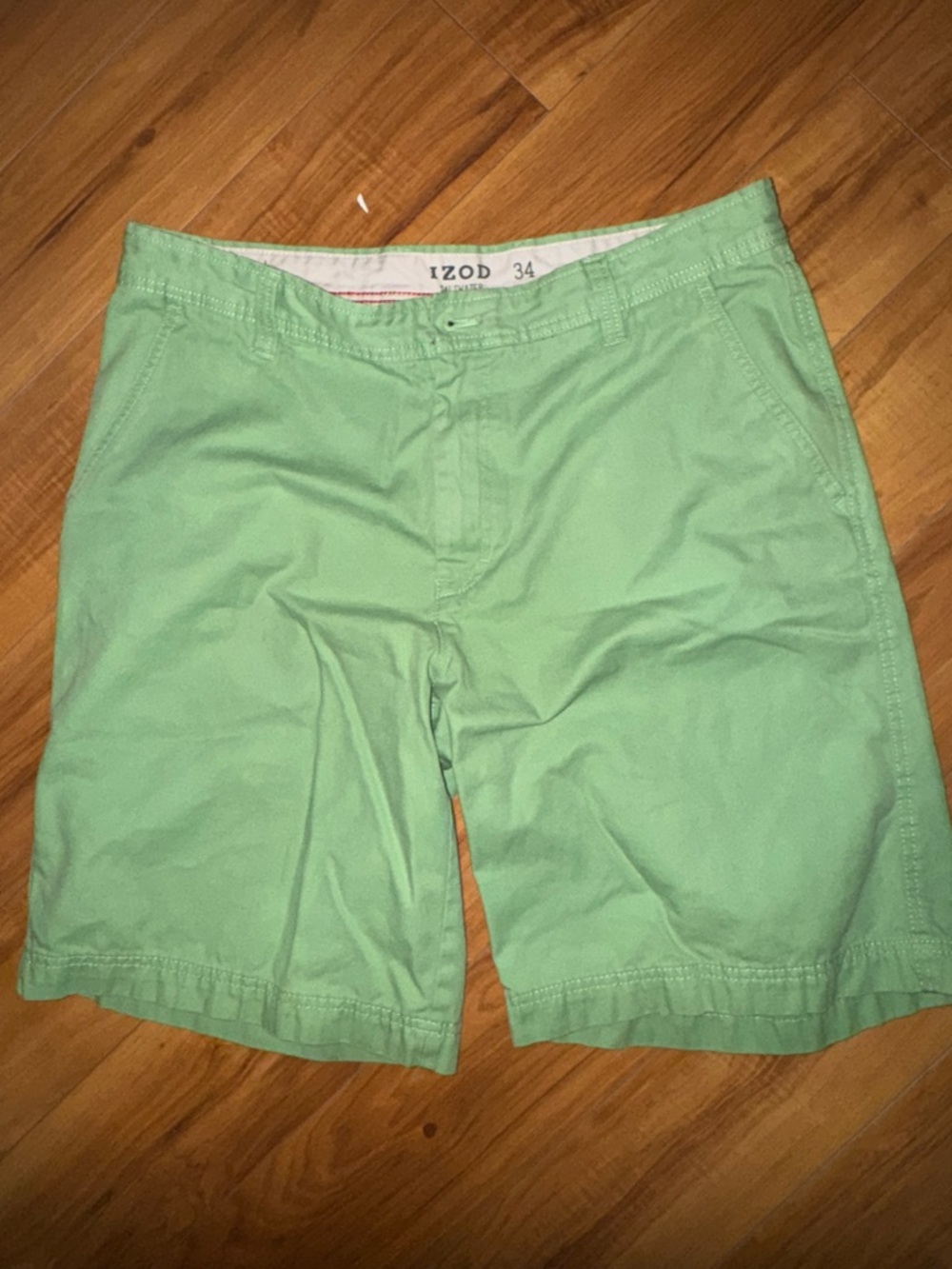 IZOD Men's Mint Green Cotton Shorts